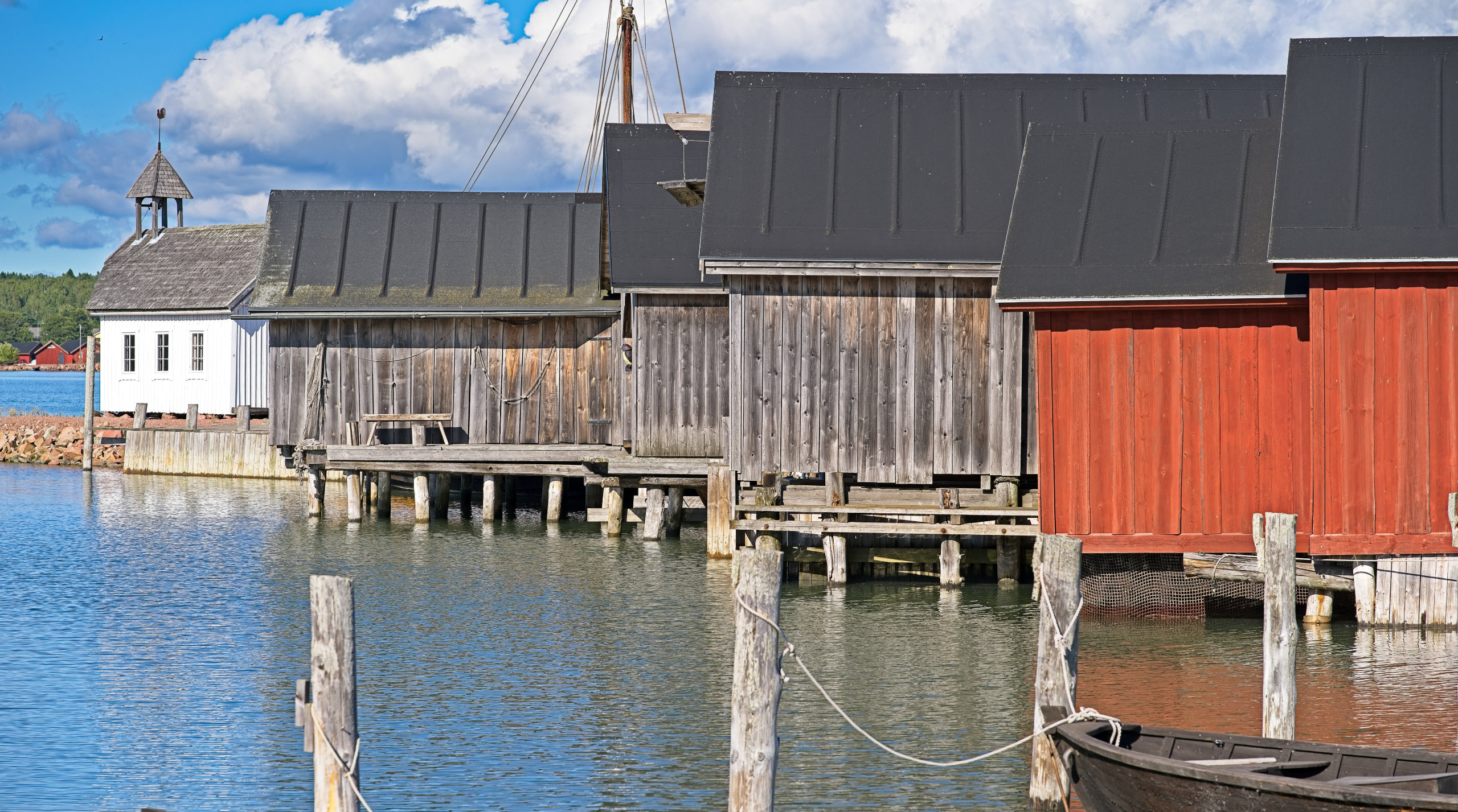 Finnland Aland Mariehamn Bootsschuppen