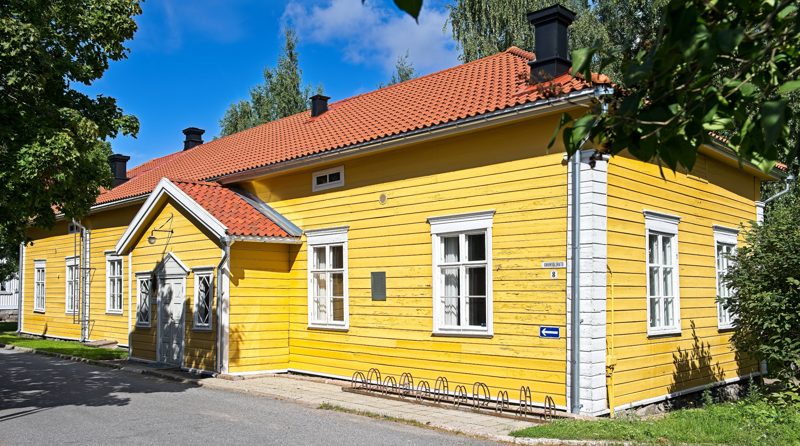 Finnland Rauma Holzhäuser gelb