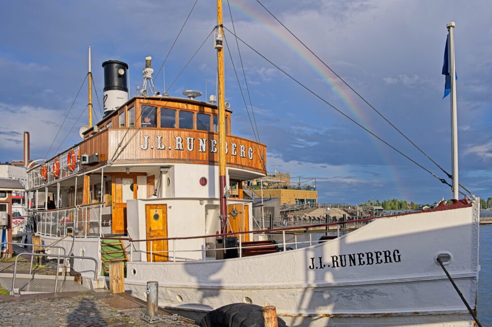 Finnland Helsinki Hafen Boot Dampfschiff S_S J.L. Runeberg