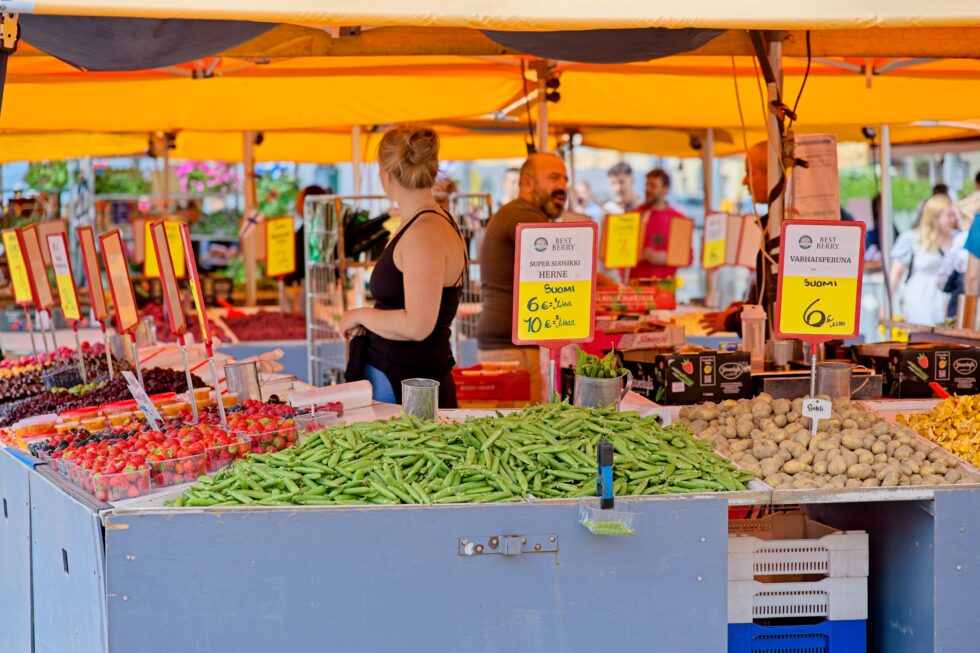 Finnland Helsinki Hafen Markt