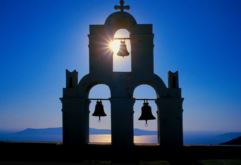 Griechenland Kykladen Santorini Kirche Glockenspiel