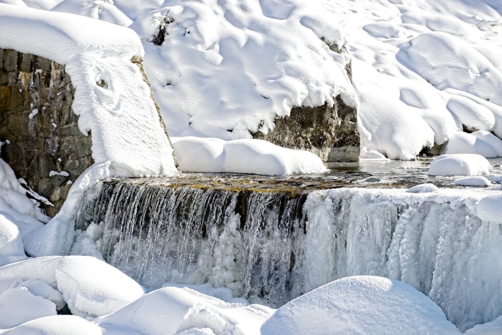 Graubünden Pontresina Rosegtal Flüsschen Wasserfall