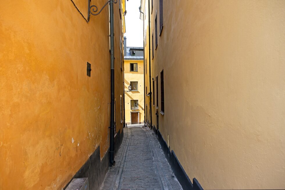 Schweden Stockholm Altstadt Gasse