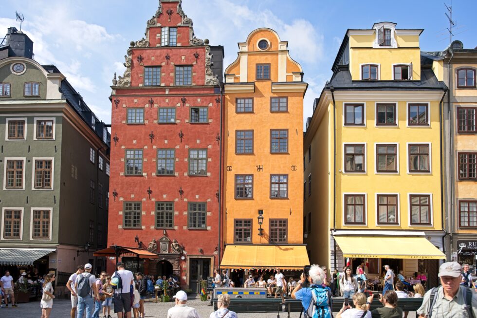 Schweden Stockholm Altstadt Häuser