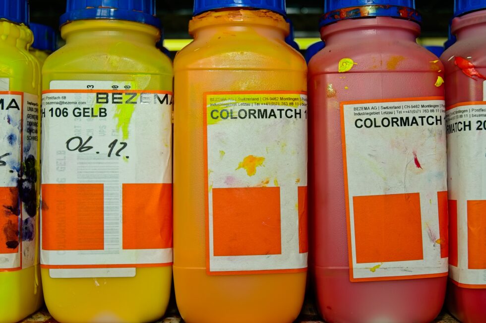 Industrie Siebdruckerei Farben