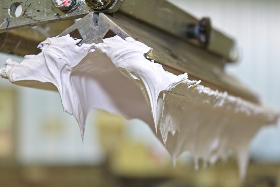 Industrie Siebdruckerei Farbspachtel