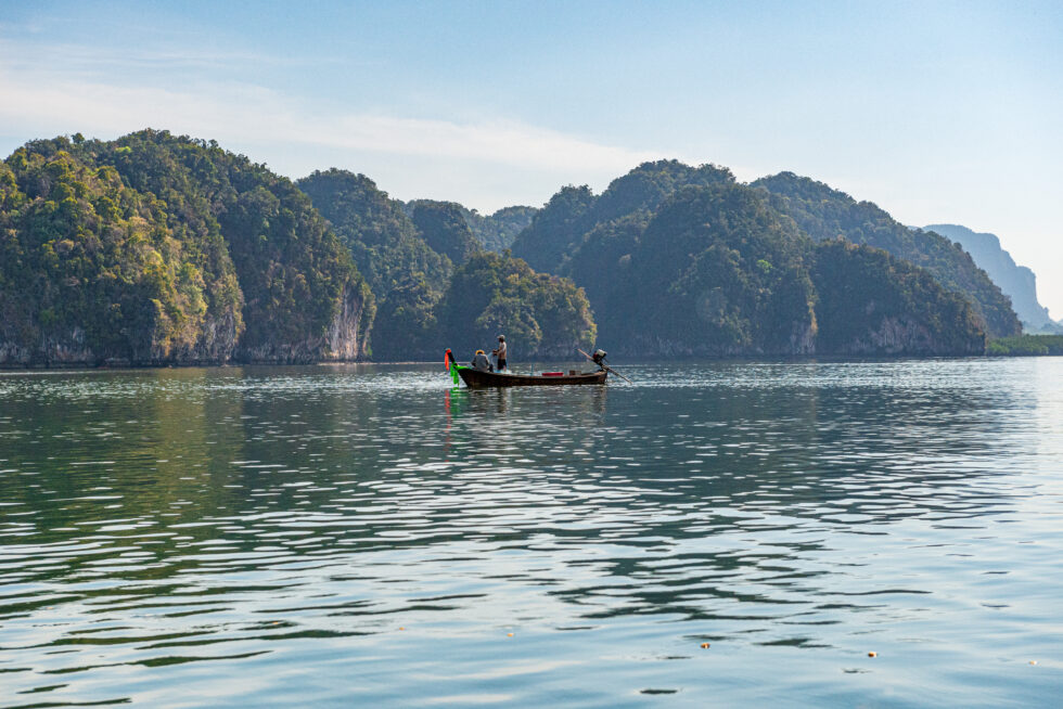 Thailand Phang Nga Adamanische See Felsformationen Fischerdorf