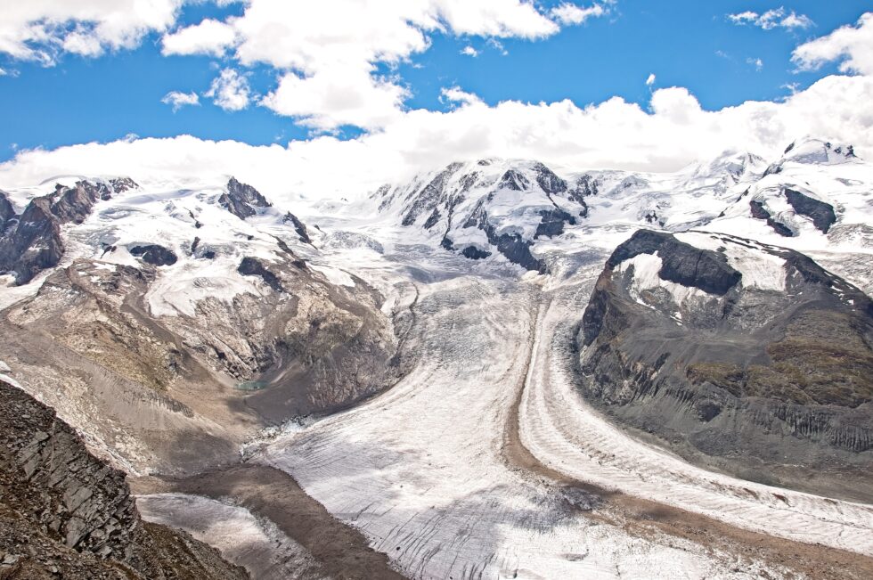 Wallis Alpen Dufourspitze Grenzgletscher Liskamm