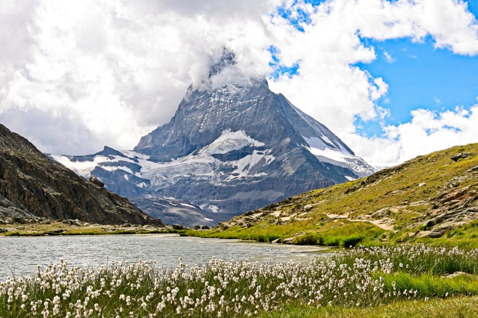 Wallis Alpen Matterhorn Riffelsee