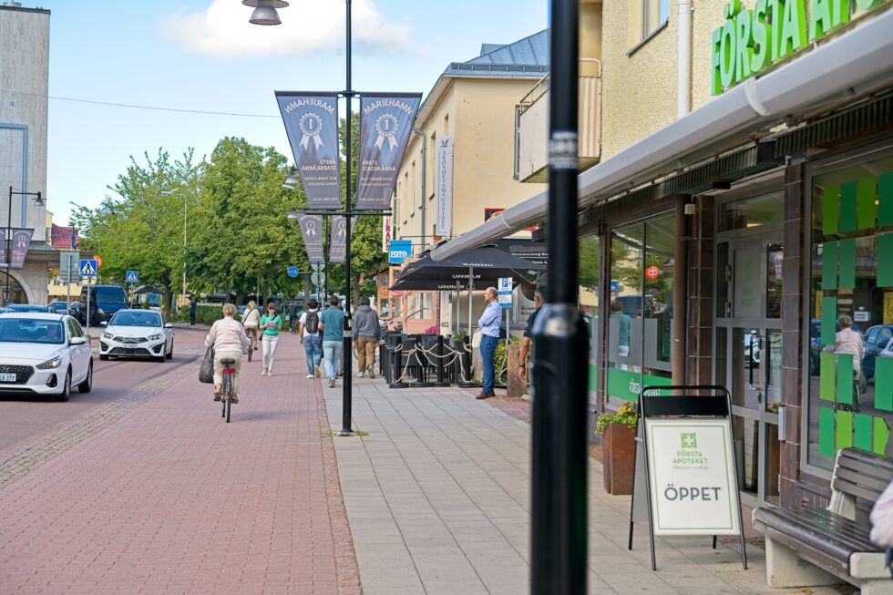 Finnland Aland Mariehamn Einkaufsstrasse
