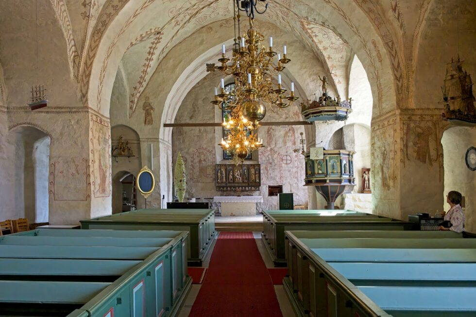 Finnland Aland Palsböle Kirche St. Michael innen Kirchenraum