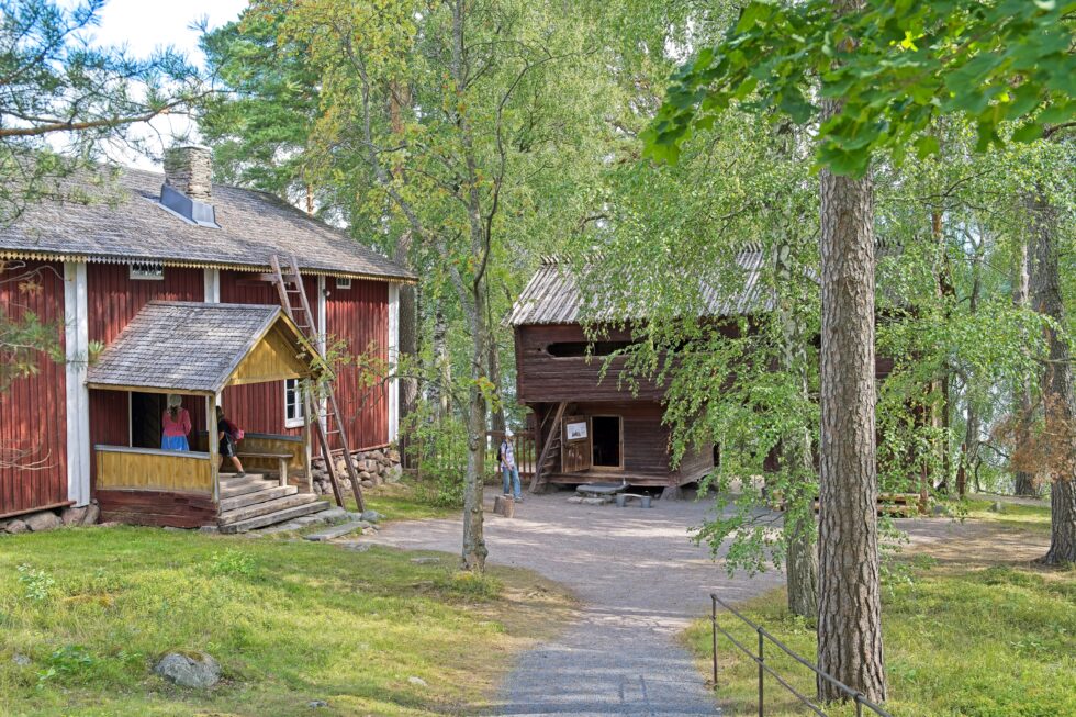 Finnland Helsinki Seurasaari Bauernhof