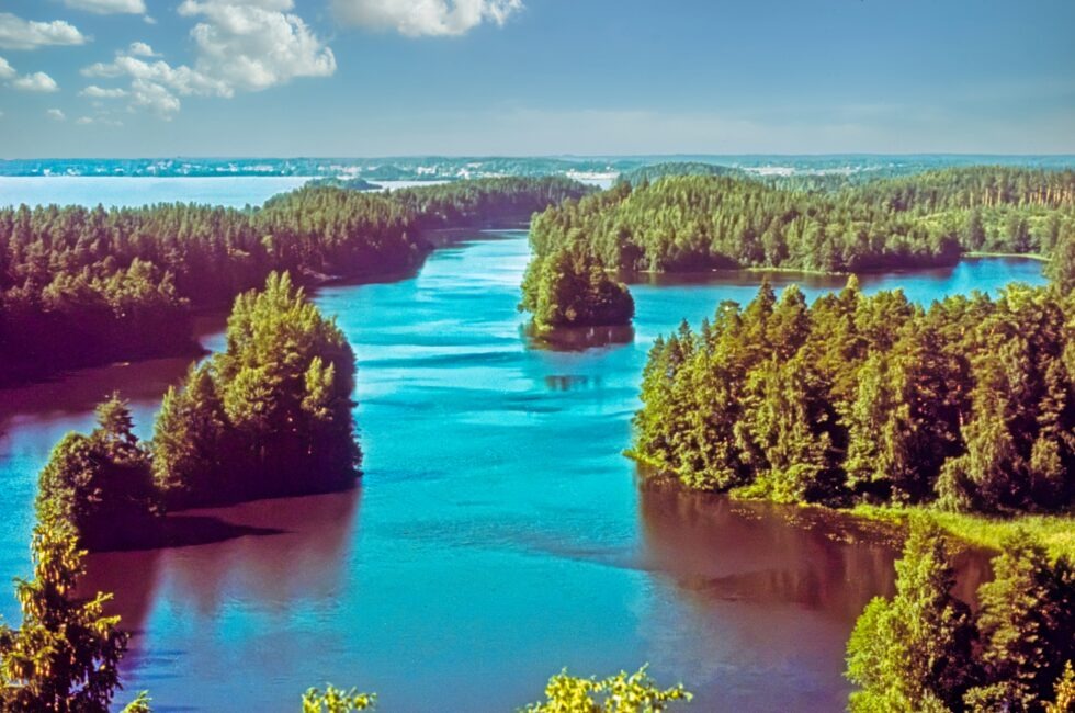 Finnland Landschaften Wald Seen