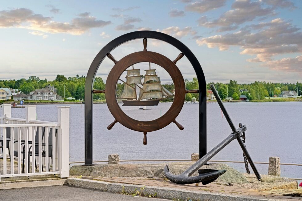 Finnland Kristinestad Fluss Gästehafen