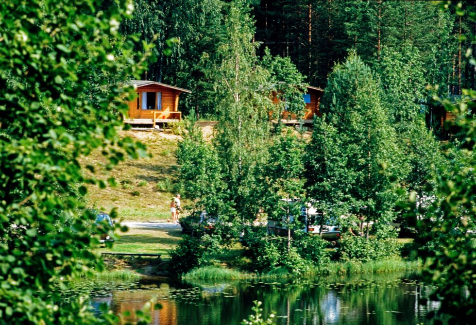 Finnland Kultakivi Camping Blockhütte Wald