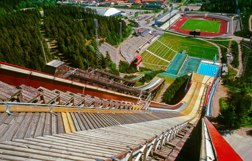 Finndland Lahti Sprungschanze Aussicht Sportstadion