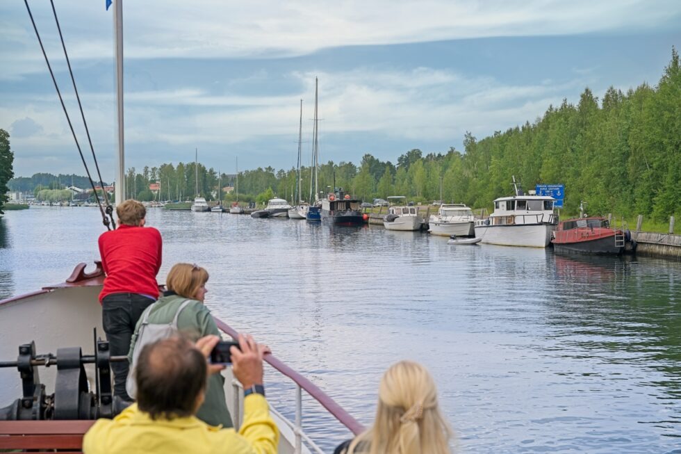 Finnland Porvoo Boot Dampfschiff S_S J.L. Runeberg Personen
