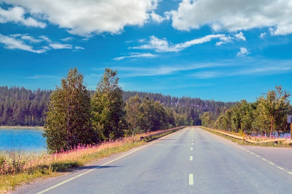 Finnland Punkaharju Strasse Damm