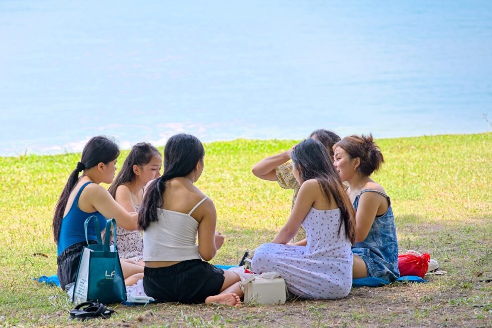 Singapur East Coast Park Strand Menschen Gruppe