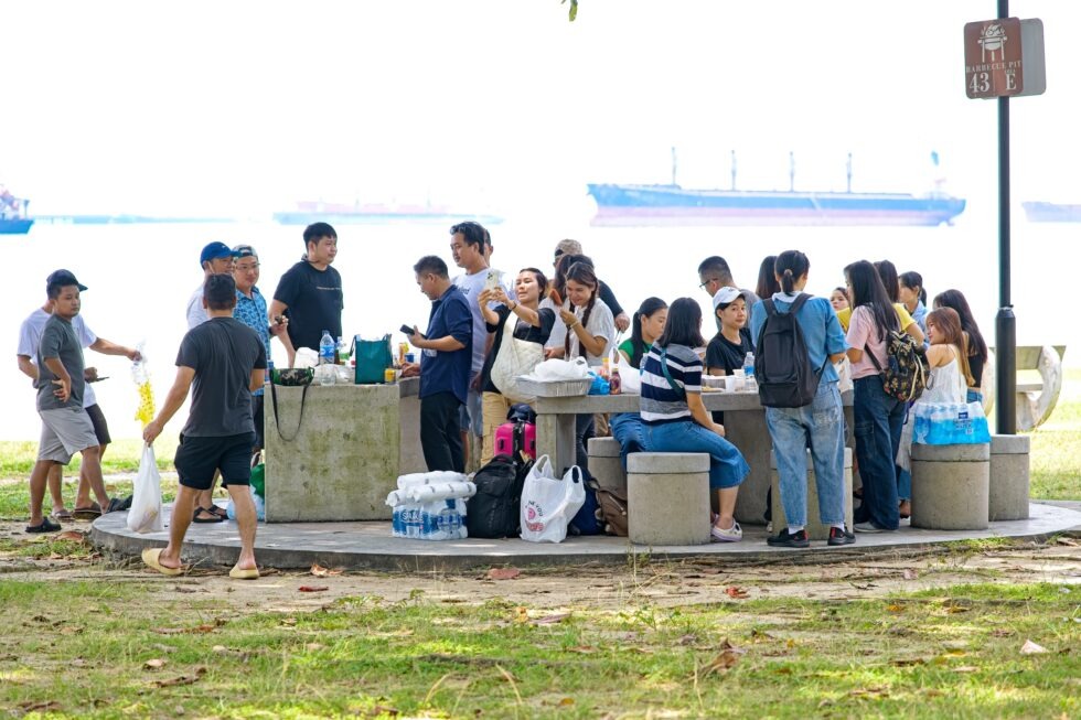Singapur East Coast Park Strand Menschen
