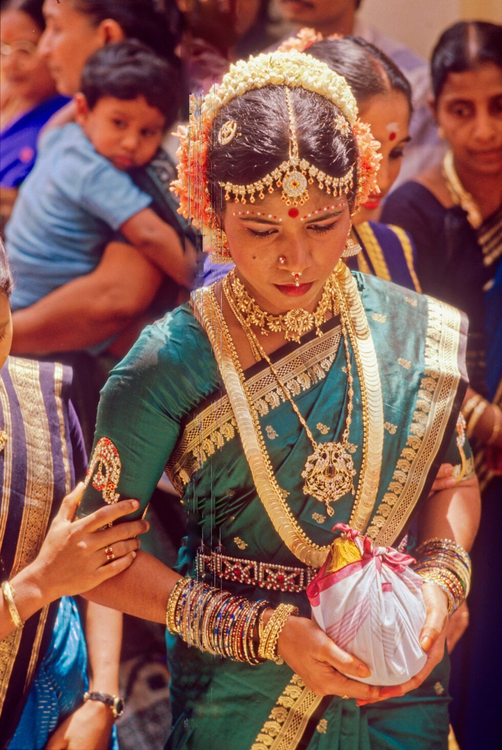Singapur Kirche Tempel Hindu Sri Veeramakaliamman Hochzeit Braut