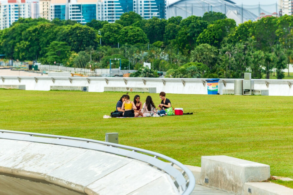 Singapur Marina Bay Barrage Personen