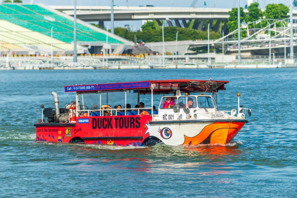 Singapur Marina Bay Boot Amphibienfahrzeug