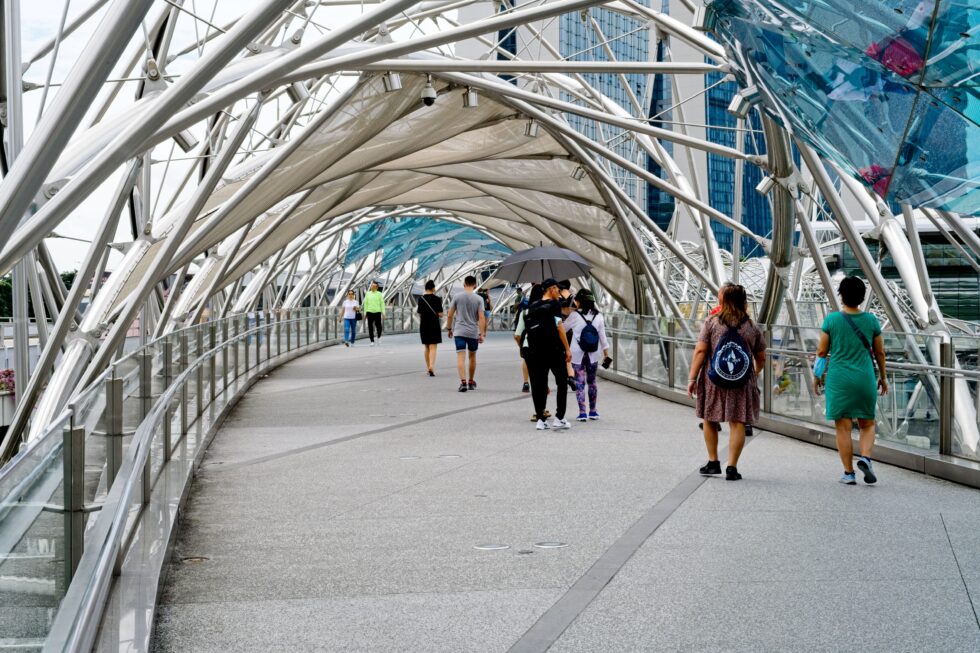 Singapur Singapur River Brücke Helix