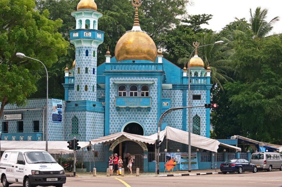 Singapur Arabisch Malabar-Moschee blau